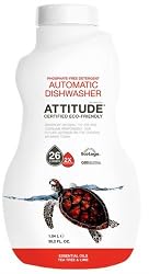 Attitude 2x Automatic Dishwasher Liquid Detergent, Tea Tree & Lime, 26 Loads, 35.2-Ounce Bottles (Pack of 6)