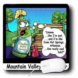 Londons Times Health and Vanity Trends Cartoons - Mountain Valley Girl Of Hot Springs Arkansas - Mouse Pads