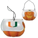 Miami Hurricanes NCAA Halloween Pumpkin Candy Bucket (5.5)