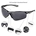 Duduma Polarized Sports Sunglasses for Baseball Cycling Fishing Golf Tr58 Superlight Frame (Black/Grey)