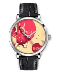 SPRAWL Aanalog Fashion Series Silver Ladies Watches of Genuine Black Leather Strap,Unique Wrist Watch for Women Girls Designed with Think