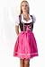 Mini Dirndl 3tlg. Judy pink karo 50 cm Minidirndl kurz