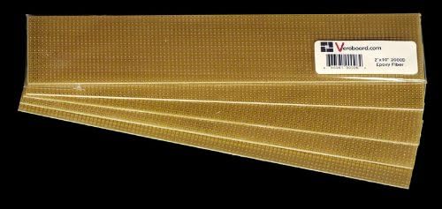 Pack of 5 Prototype Perfboard 2"x10" 2000hole Cem-1 Pitch 0.1"