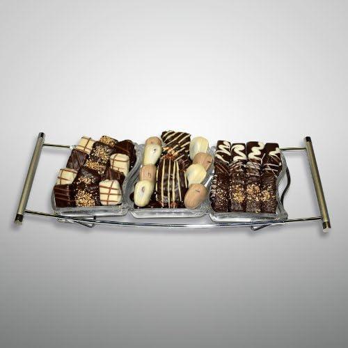 Primadonna Three-sectional Glass Dish with Metal Wire Base