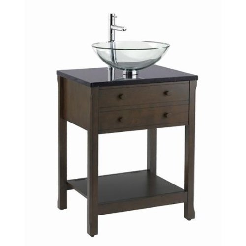American Standard 9380.000.329 Cambridge 24-Inch Vessel Stand, Warm Walnut