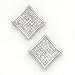 Solid 14K White Gold .25 Carat Micro Pav&eacute; Genuine Diamond Earrings