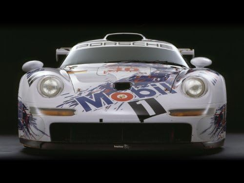 Archival Canvas and Photographic Limited Edition Art Print Porsche 911 GT1 Front - 1996 28" x 36"