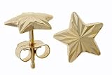 14K Yellow Gold Star Earrings