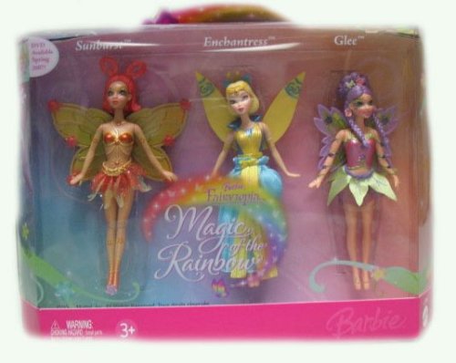 41LkXF3X1oL Barbie Fairytopia Magic of the Rainbow Mini Dolls Gift Pack: Glee, Enchantress, and Sunburst