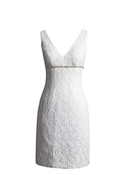 Sexy V-neck Corset   Waistline Crystals Belted Lace Crystal Organza/Satin/Taffeta/Tulle Wedding Dress 