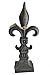 LuLu Decor, Cast Iron Fleur De Lis Door Stop, Door Stopper (Antique Black)