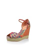 Desigual Sandalias de cuña (Blanco / Naranja)