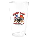 Pint Drinking Glass Marine Corps Semper Fi Til I Die