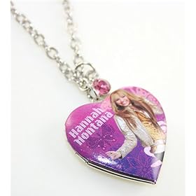 Officially Licensed Disney Hannah Montana Rock Star Photo Pink Locket Charm Necklace Silver Tone by Hannah Montana Necklace