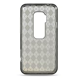 HTC EVO 3D Sprint Flexible Gel Skin Case - Smoke Argyle Checker
