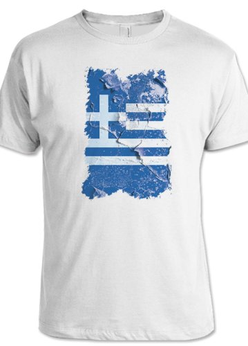 net-shirts GRIECHENLAND VINTAGE FLAG SHIRT T-Shirt, Größe M, Weiß