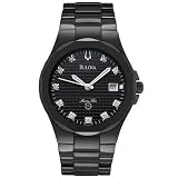 Bulova Mens Marine Star Bracelet Black Dial Watch #98D008 by Bulova