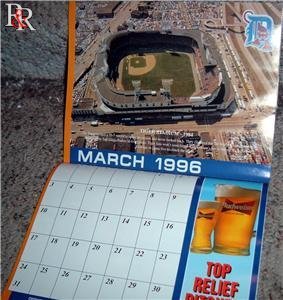 1995-96 Detroit Tigers Tiger Stadium Promo Calendar