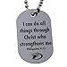 FORGIVEN JEWELRY Phil 413 Basketball Mini Dog Tag Necklace I Can Do All Things Through Christ