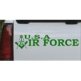 10in X 2.4in Dark Green -- Air Force Masonic Compass and Square Military Car Window... by Rad Dezigns