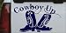 Cowboy Up With Boots Rodeo Western Car Window Wall Laptop Decal Sticker -- Navy 14in X 8.6in