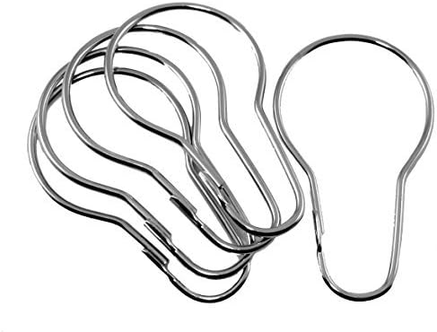 High Quality Shower Curtain Rings, Polished Chrome Finish - Set of 12 Hooks - RUST &amp; CORROSION FREE - 100% SATISFACTION GUARANTEE - Easy HookÂ®, Model: Easy Hook-002 (Tools &amp; Outdoor gear supplies)