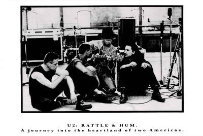 U2 (Rattle and Hum B & W) Music Poster Print - 24 X 36