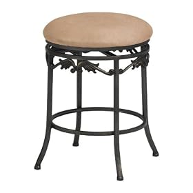 Click here to buy Venice Backless Counter Stool 25h W o Back Brown black Gld by Home Decorators Collection.