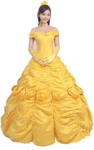 Ladream Disney Beauty and the Beast Belle Princess Cosplay (Women Customize)