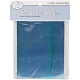 Elizabeth Craft Designs Mylar Shimmer Sheetz Sampler, 5 by 4-Inch, Gemstone, 10-Pack