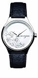 Morgan - M1041S - Montre Femme - Quartz Analogique - Cadran Gris - Bracelet Cuir Noir