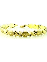 14k Yellow Gold Hugs and Kisses Bracelet