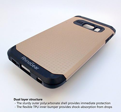 Galaxy S6 Edge Case, RhinoGear® Slim Armor Case for Samsung Galaxy S6 Edge [Dual-Layered Tough Armor Case] (Champagne Gold)