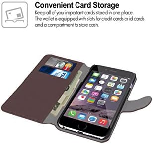 iPhone 6S Case, [Drop Protection] Phantastic Media Wallet Case, Synthetic Leather Case, ID Card &amp; Cash Slot with Stand Cover for Apple iPhone 4.7" - Also Fits iPhone 6 (Black)