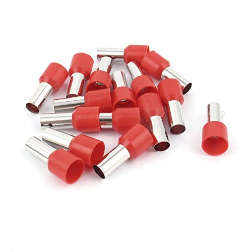 15 Pcs Wire Crimp Terminal Pre Insulated Ferrule Red E16-12 6AWG 16mm2