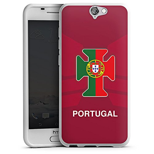 HTC One A9 Hülle Silikon Case Schutz Cover Portugal EM Trikot Fußball Europameisterschaft