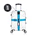 BlueCosto (Blue) Luggage Strap with Lock Long Cross Design Travel Suitcase Belt Superior Strength Non-slip 800051-BLU