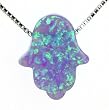 Opal Hamsa Necklace