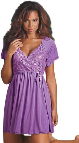 Amoureuse Women's Plus Size Lace-top chemise
