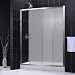 Infinity Shower Door Frosted Glass Chrome Finish