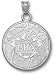 Phoenix Suns Solid Sterling Silver Basketball 3/4'' Pendant
