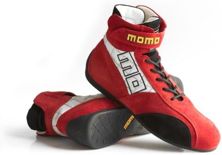 MOMO Fireproof Pro Racer Evo Boot Red / Black - FIA approved Nomex - Size 44 - Part # R574 R44