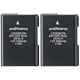 2 Replacement Nikon EN-EL14 EN-EL14A Battery for Nikon D3100, D3200, D3300, D5100, D5200, D5300, D5500, DF, Coolpix P7000, P7100, P7700, P7800 DSLR Cameras