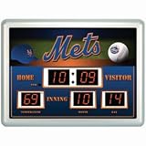 New York Mets Clock - 14"x19" Scoreboard
