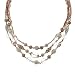 Pink Champagne Triple Strand Necklace