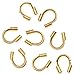 Beadaholique Wire & Thread Protectors, 019 Inch Loops, 144 Pieces, Gold Color