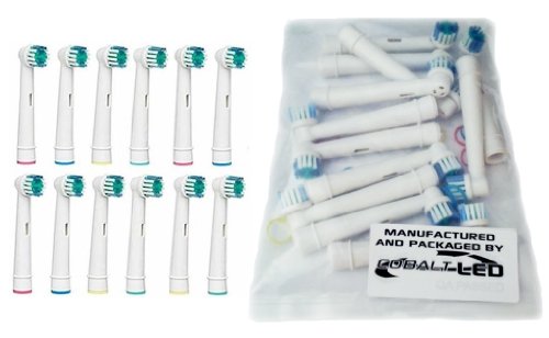 Cobalt® Pack 12 brossettes de remplacement - Générique compatible avec Oral B