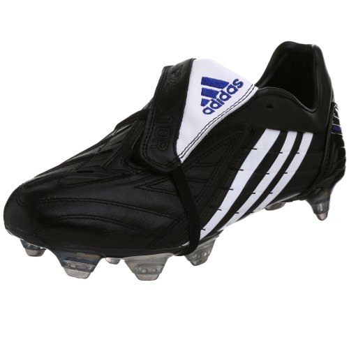adidas Men's Predator Abs PS TRX Soft Ground Soccer Cleat,Black/White/Blue,13 M