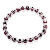 Swarovski CZ Evil Eye Bracelet made from Purple Italian Moreno Glass
