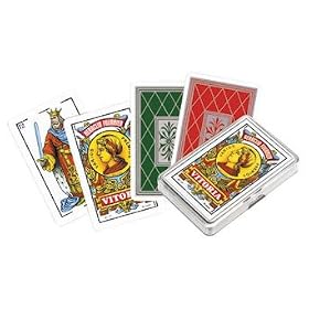50 Spanish Playing Cards Plastic Case - 50 Barajas Espanolas en Caja Plastico